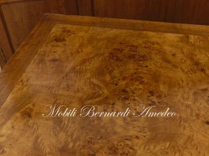 Classic desk made of solid walnut wood with top made of poplar briar